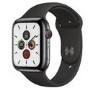 Apple Watch Series 5 GPS + Cellular 44mm Space Black Stainless Steel Case with Black Sport Band