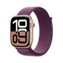MWWV3QA/A Apple Watch Series 10 GPS 46mm Rose Gold Aluminium Case with Plum Sport Loop