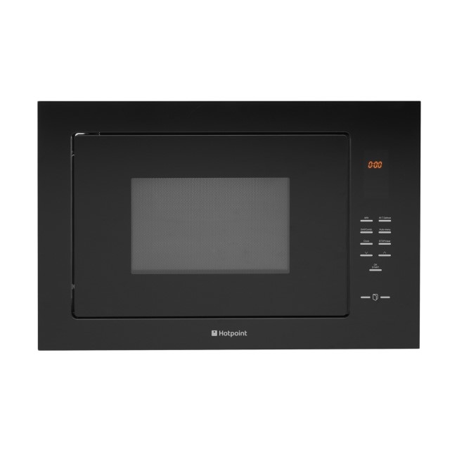 GRADE A1 - Hotpoint MWX2221K 24 L 900 W Built-in Microwave With Grill Black