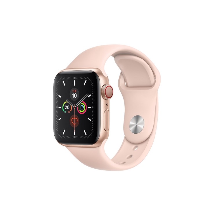 Apple Watch Series 5 GPS + Cellular 40mm Gold Aluminium Case with Pink Sand Sport Band