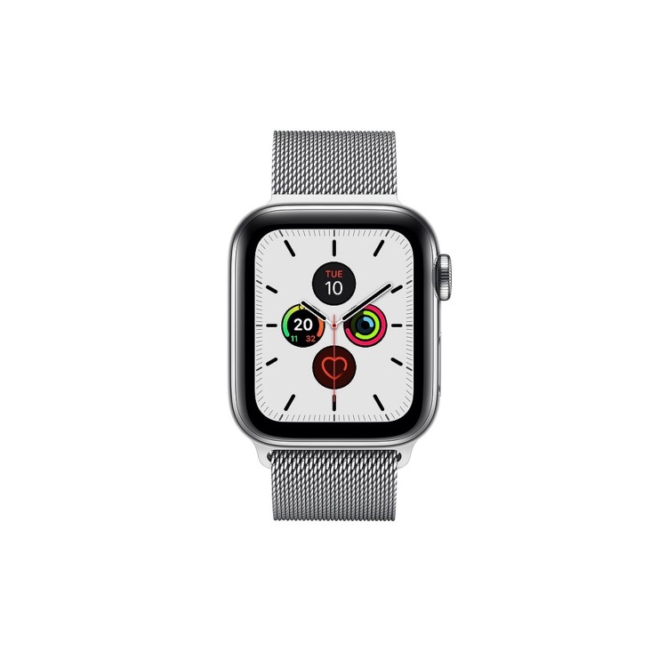Apple Watch Series 5 GPS + Cellular 40mm Stainless Steel Case with Stainless Steel Milanese Loop