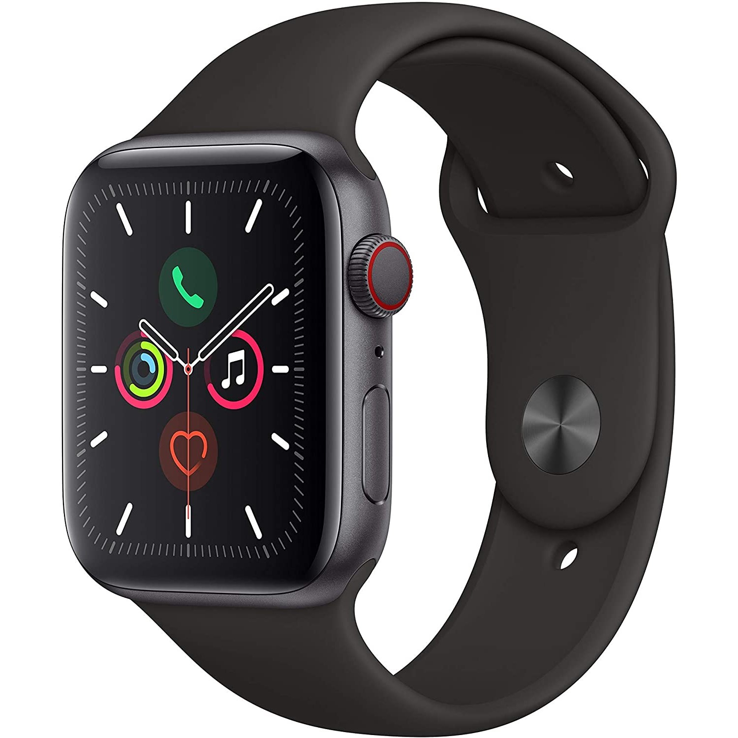 Apple Watch Series 5 GPS + Cellular 40mm Space Black Stainless Steel Case with Black Sport Band