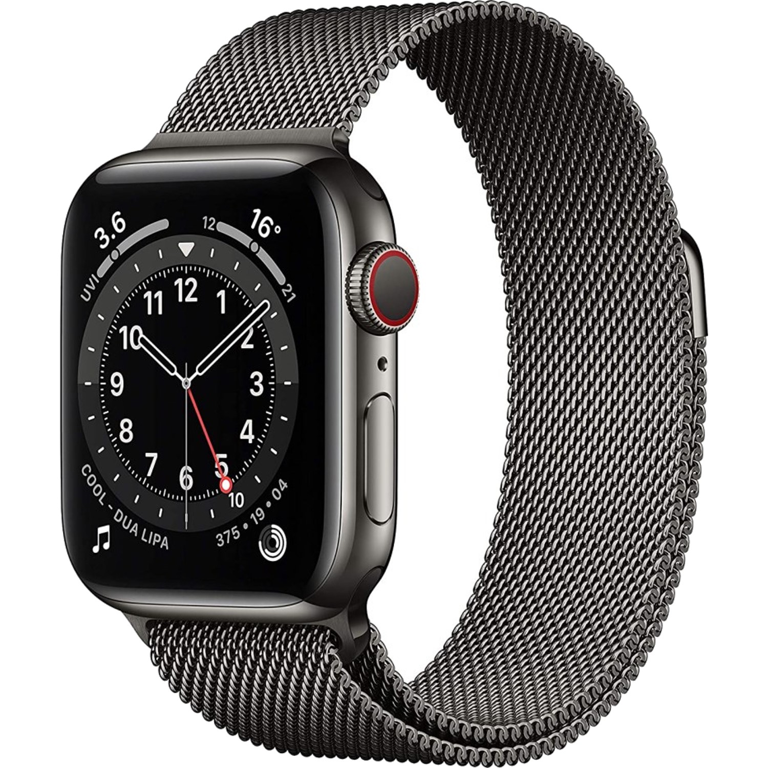Apple Watch Series 5 GPS + Cellular 40mm Space Black Stainless Steel Case with Space Black Milanese 