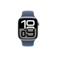 Apple Watch Series 10 GPS + Cellular 46mm Silver Aluminium Case with Denim Sport Band - S/M Apple Watch Series 10 GPS + Cellular 46mm Silver Aluminium Case with Denim Sport Band - S/M