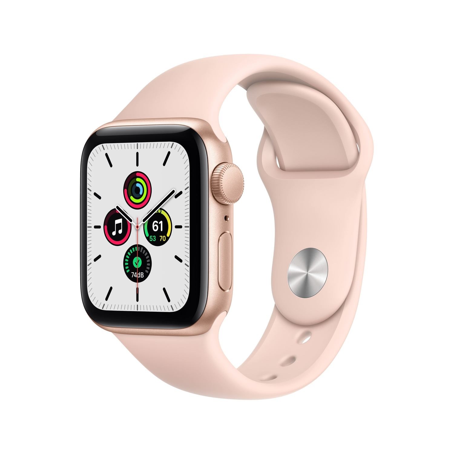 Apple Watch SE GPS 40mm Gold Aluminium Case with Pink Sand Sport