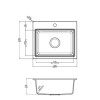 Astracast MZ10RWHOMESK Monza Single Square Bowl Granite ROK Composite Sink in White