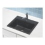 GRADE A1 - Astracast MZ10RZHOMESK Monza Single Square Bowl ROK Metallic Composite Sink in Black
