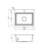 GRADE A1 - Astracast MZ10RZHOMESK Monza Single Square Bowl ROK Metallic Composite Sink in Black