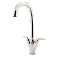 Taylor & Moore Malvern Twin Lever Quarter Turn Chrome Monobloc Kitchen Tap