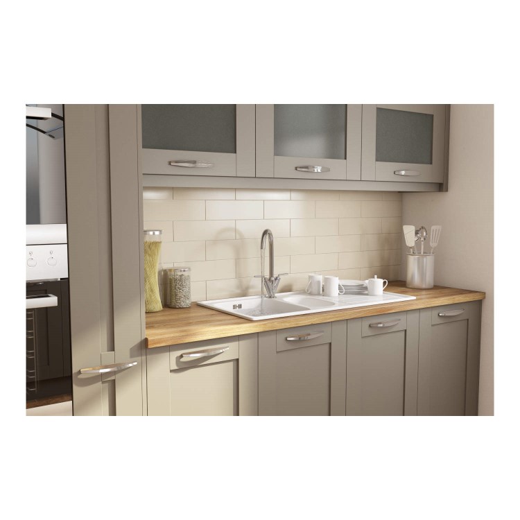 Taylor & Moore Malvern Twin Lever Quarter Turn Chrome Monobloc Kitchen Tap