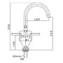 Taylor & Moore Malvern Twin Lever Quarter Turn Chrome Monobloc Kitchen Tap