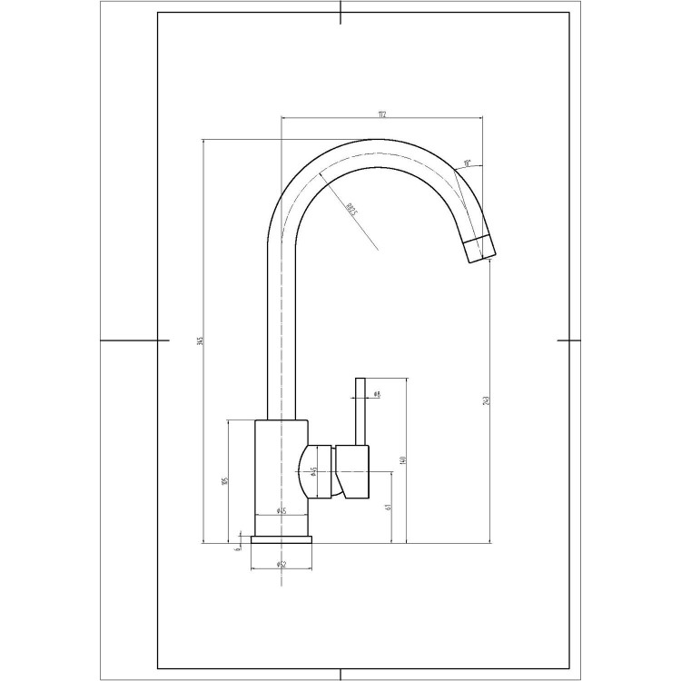 Reginox Brushed Nickel Single Lever Mono Kitchen Sink Mixer Tap - Mino BN