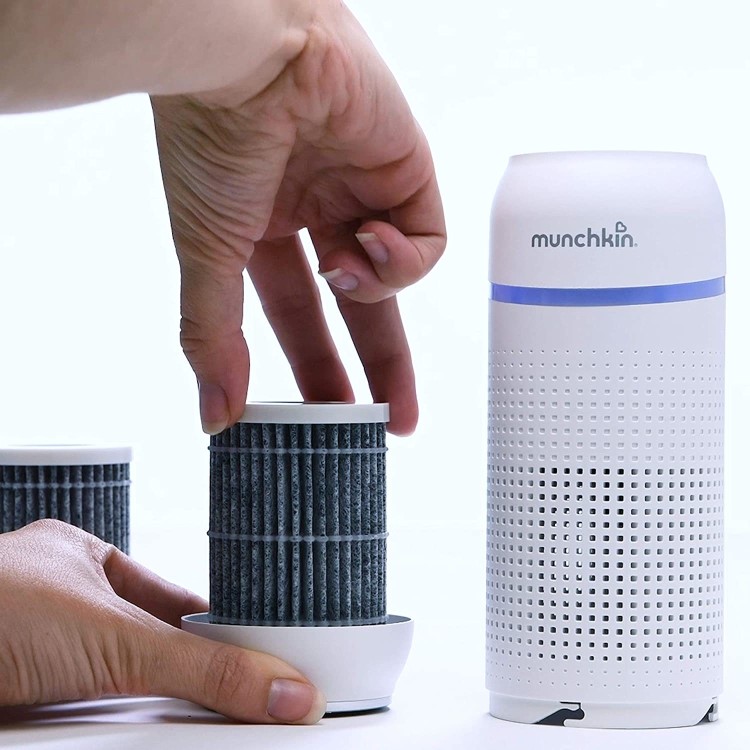 GRADE A1 - Munchkin Portable Air Purifier 4-Stage True HEPA Filtration System