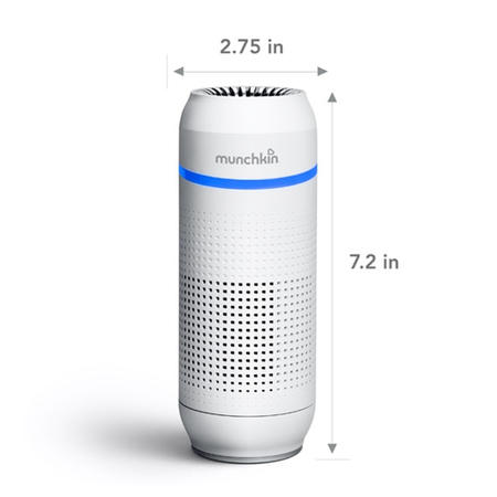 GRADE A1 - Munchkin Portable Air Purifier 4-Stage True HEPA Filtration System
