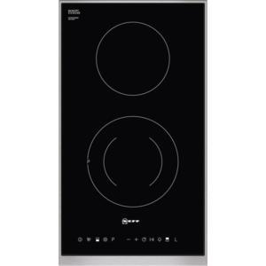 Neff N13TD26N0 30cm Touch Control Two Zone Domino Ceramic Hob - Black Glass With Stainless Steel Frame