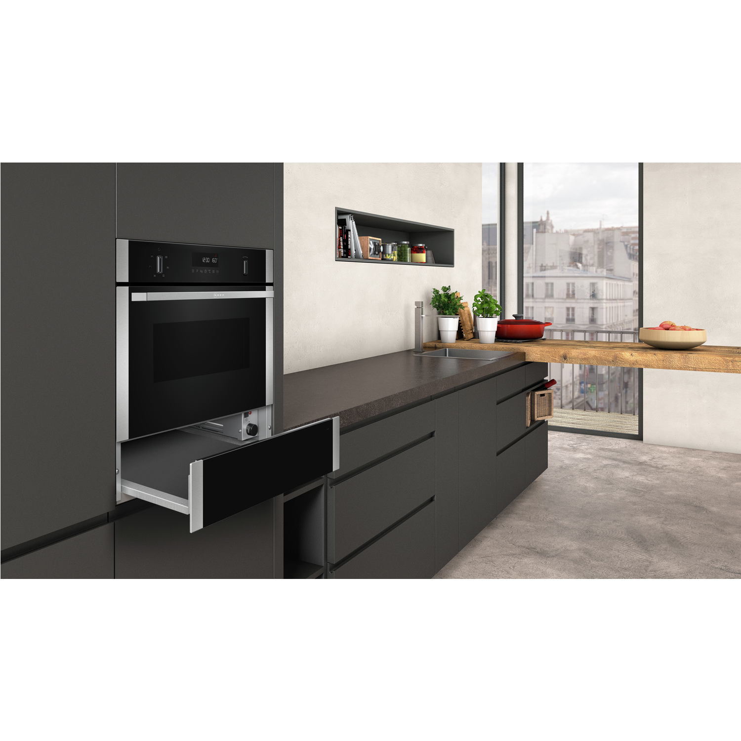 Neff N1aha01n0b N50 14cm High Warming Drawer Stainless Steel