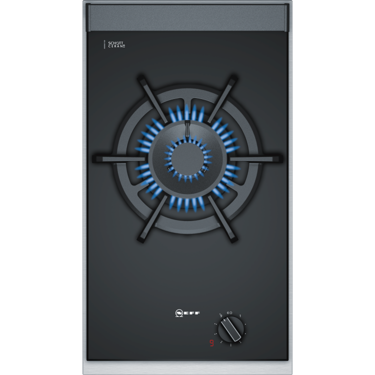 GRADE A1 - Neff N23TA19N0 30cm Domino Wok Gas-on-glass Hob Black