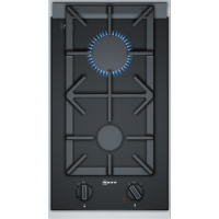Neff N23TA29N0 30cm Domino Two Burner Gas-on-glass Hob Black