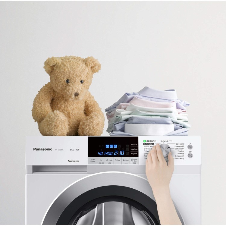 Panasonic NA-148XR1WGB 8kg 1400rpm Freestanding Washing Machine White
