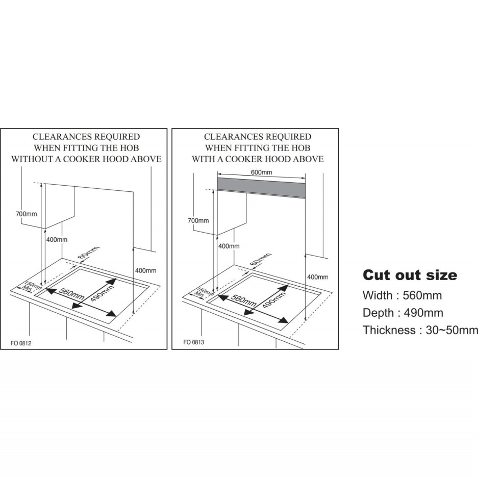 Samsung NA64H3000AK 60cm Four Burner Gas On Glass Hob Black