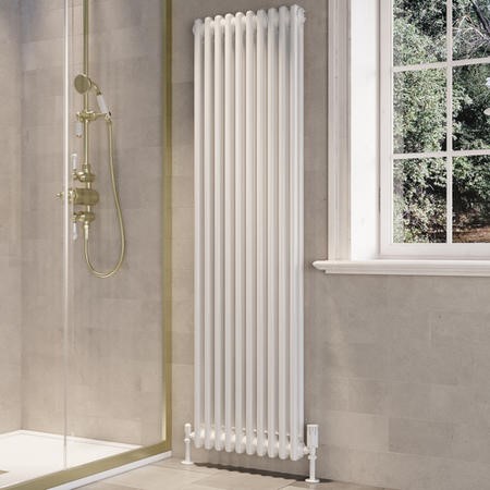 Nicety Radiator White Vertical 2 Column Traditional Radiator 1600 x 470mm - Nambi ...