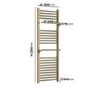 Brass Towel Radiator 1200 x 500mm - Nazco