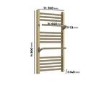 Brass Towel Radiator 800 x 500mm - Nazco