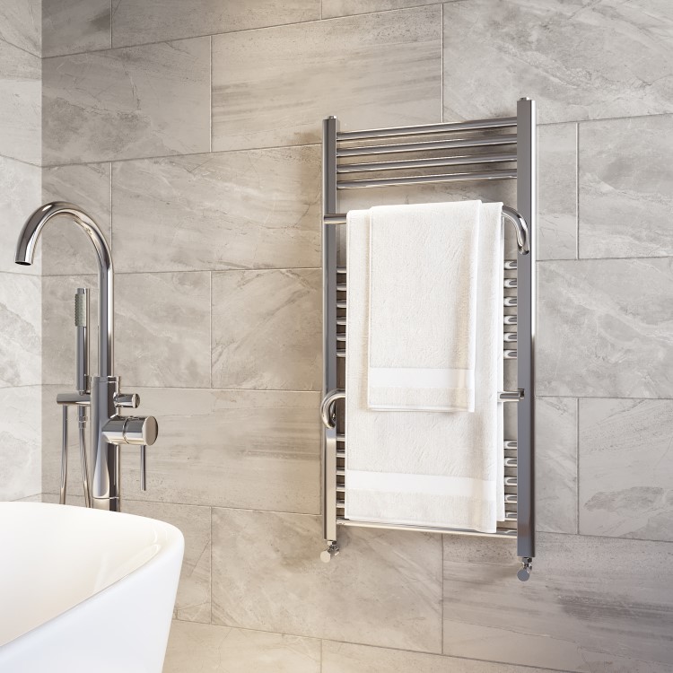 Chrome Towel Radiator 1000 x 500mm - Nazco