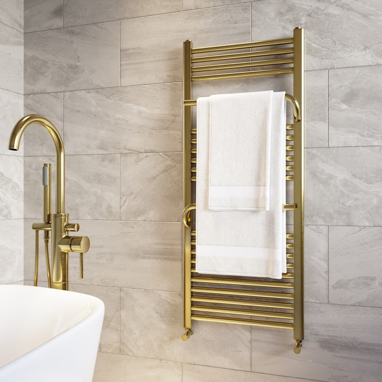 Brass Towel Radiator 1200 x 500mm - Nazco