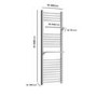 Chrome Towel Radiator 1200 x 500mm - Nazco