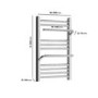 Chrome Towel Radiator 650 x 500mm - Nazco