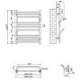 Chrome Towel Radiator 650 x 600mm with Pipe Kit and Straight Valves – Nazco