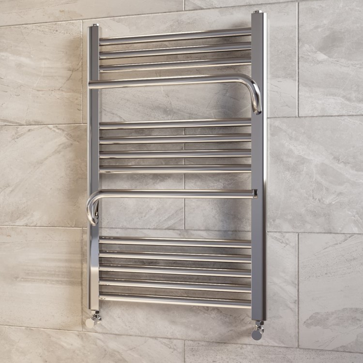 GRADE A2 - Chrome Towel Radiator 800 x 500mm - Nazco