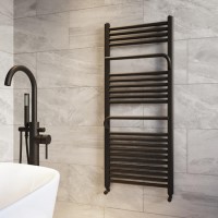 Black Towel Radiator 1200 x 500mm - Nazco
