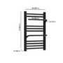 Black Towel Radiator 650 x 500mm - Nazco