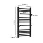 Black Towel Radiator 800 x 500mm - Nazco