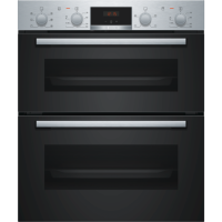 GRADE A2 - Bosch NBS113BR0B Serie 2 Multifunction Electric Built Under Double Oven - Stainless Steel