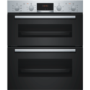 Refurbished Bosch NBS113BR0B Serie 2 Multifunction Electric Built Under Double Oven - Stainless Steel