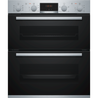 Bosch Series 4 NBS533BS0B Built-Under Electric Double Oven - Stainless Steel Bosch Series 4 NBS533BS0B Built-Under Electric Double Oven - Stainless Steel