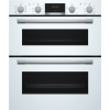 Bosch NBS533BW0B Serie 4 Multifunction Electric Built Under Double Oven - White