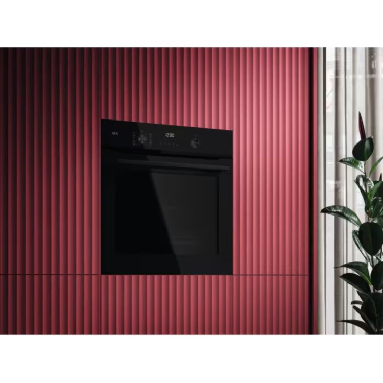 AEG 6000 Series NBS6P521AB Self-Cleaning Electric Single Oven - Black
