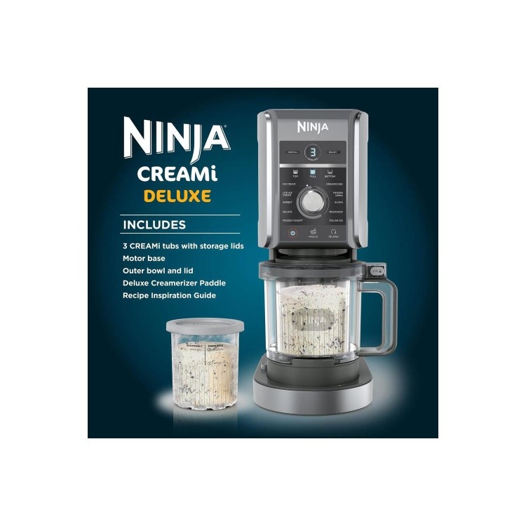 Refurbished Ninja NC501UK Deluxe 10-in-1 Ice Cream and Frozen Drink Maker - Black