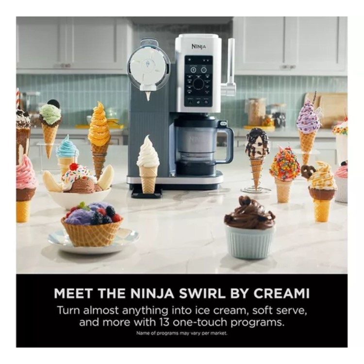 Ninja Swirl CREAMi 13-in-1 Soft Serve & Ice Cream Maker