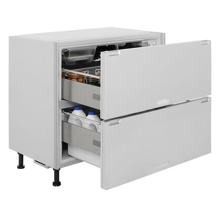 fridge under hotpoint drawers counter integrated wide 90cm undercounter litre silver built refrigerator ao
