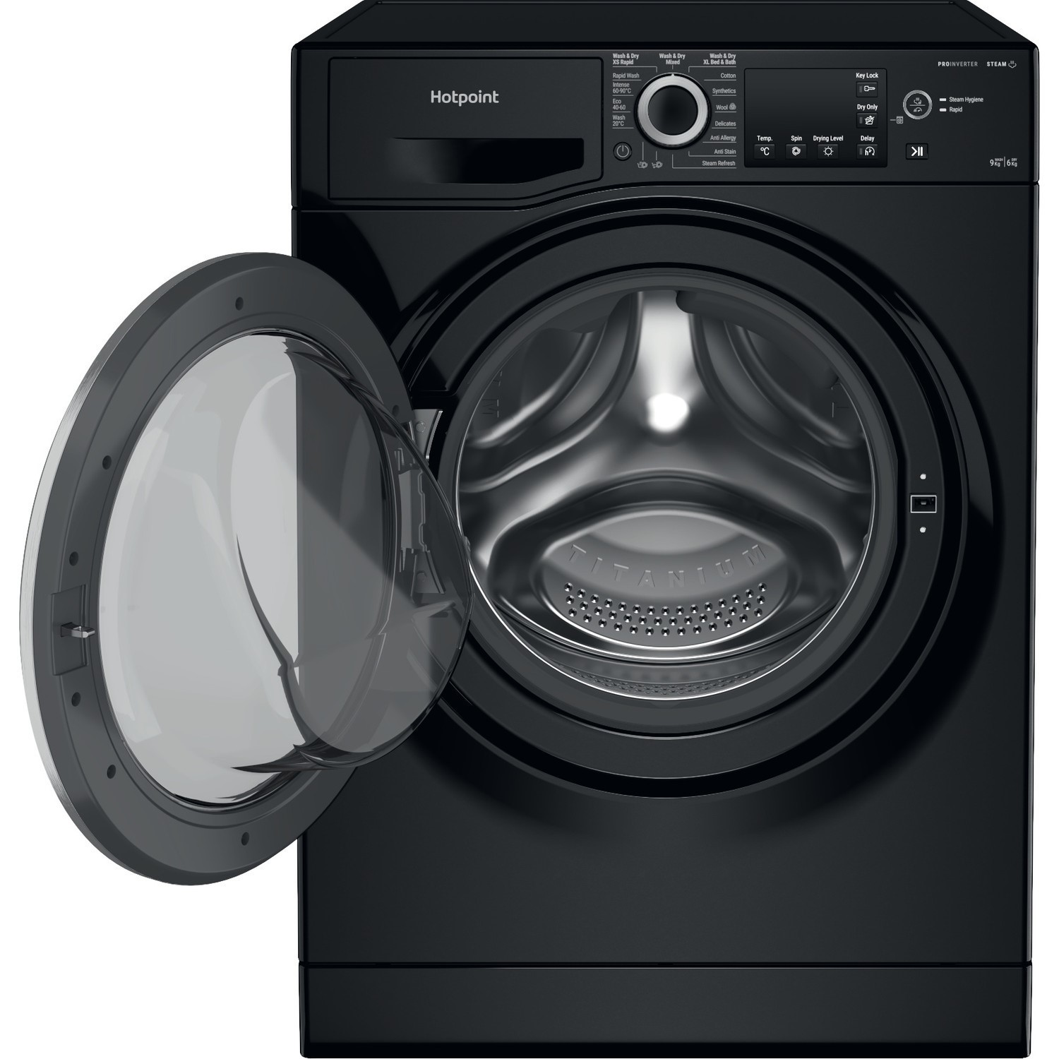 Hotpoint 9kg Wash 6kg Dry 1400rpm Freestanding Washer Dryer Black hotpoint-9kg-wash-6kg-dry-1400rpm-freestanding-washer-dryer-black