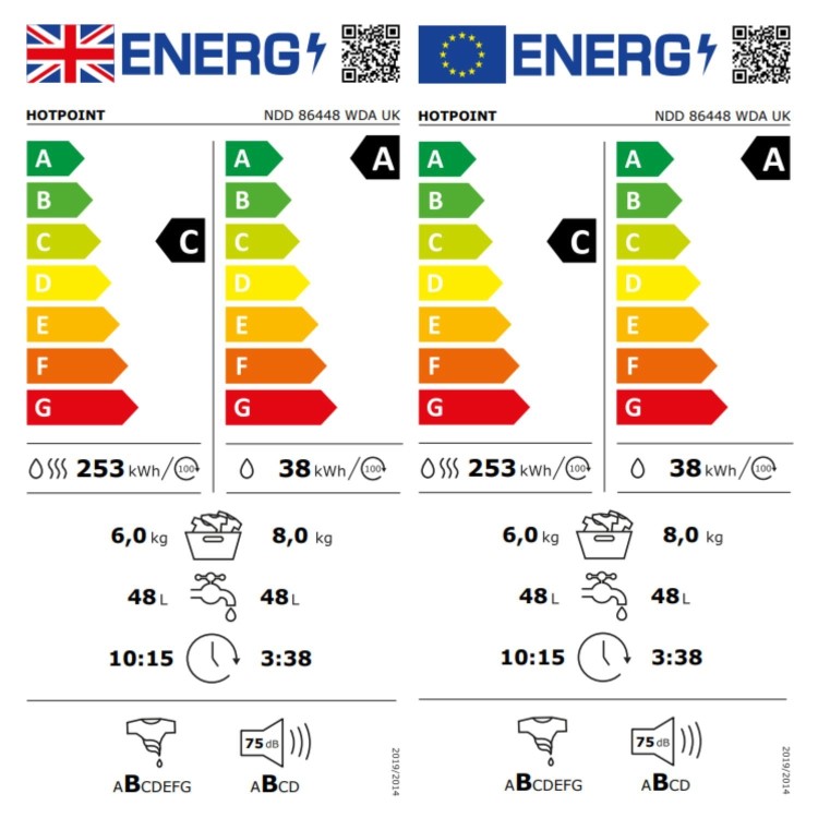 GRADE A2 - Hotpoint ActiveCare 8kg Wash 6kg Dry 1400rpm Washer Dryer - White