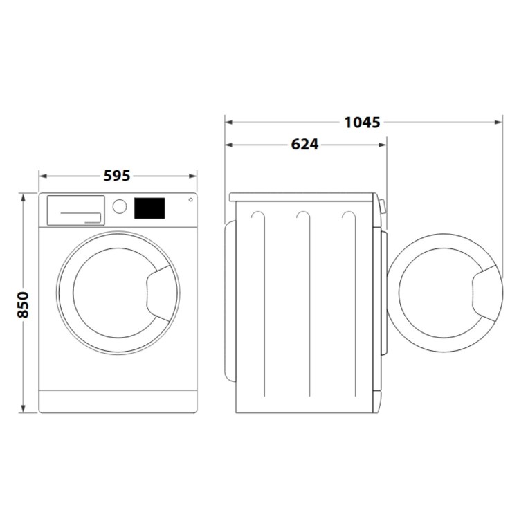 Hotpoint 9kg Wash 7kg Dry 1600rpm Washer Dryer - Black