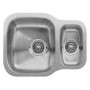 1.5 Bowl Chrome Stainless Steel Kitchen Sink with Reversible Drainer - Reginox Nebraska