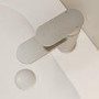 Brushed Nickel Mono Basin Mixer Tap with Slotted Basin Waste - Nell