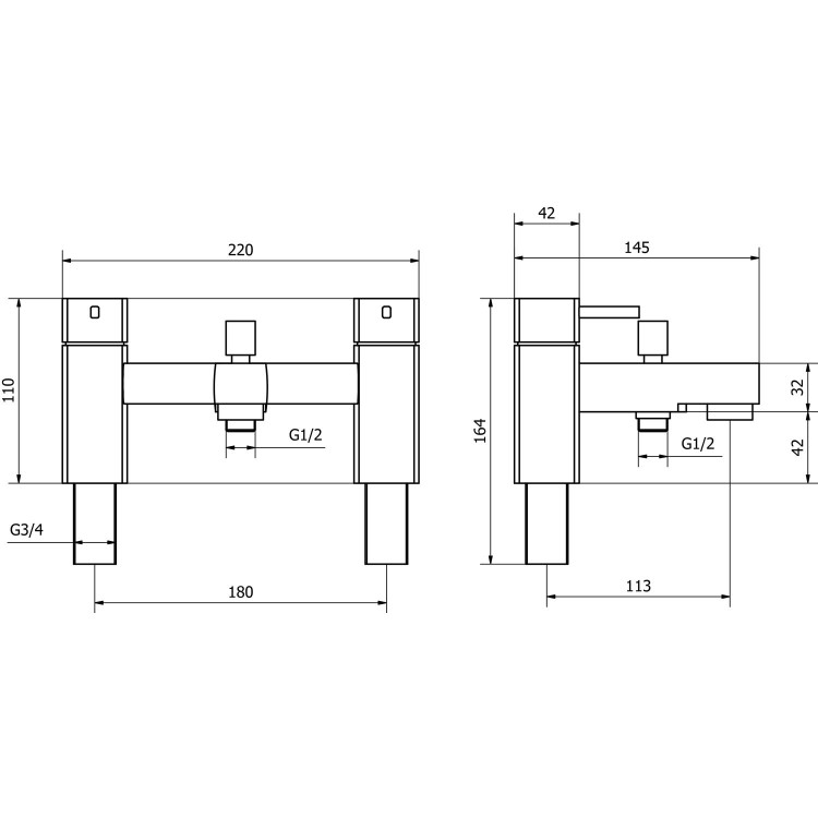 Tusk Bath Shower Mixer Tap